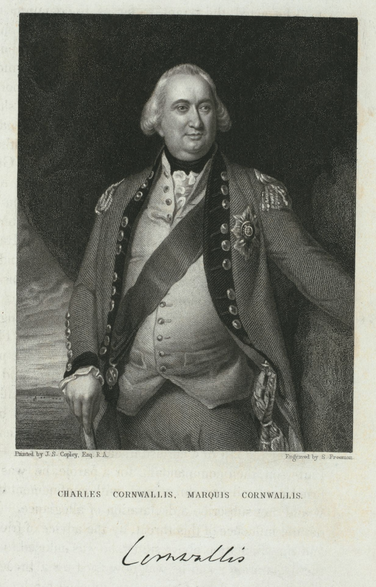 The Miriam and Ira D. Wallach Division of Art, Prints and Photographs: Print Collection, The New York Public Library. “Charles Cornwallis, Marquis Cornwallis.” New York Public Library Digital Collections.